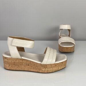 Franco Sarto Square Toe Ioli Platform Sandals Size 8.5